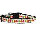 Unconditional Love Colorful Argyle Ribbon Dog Collars Medium UN2451408